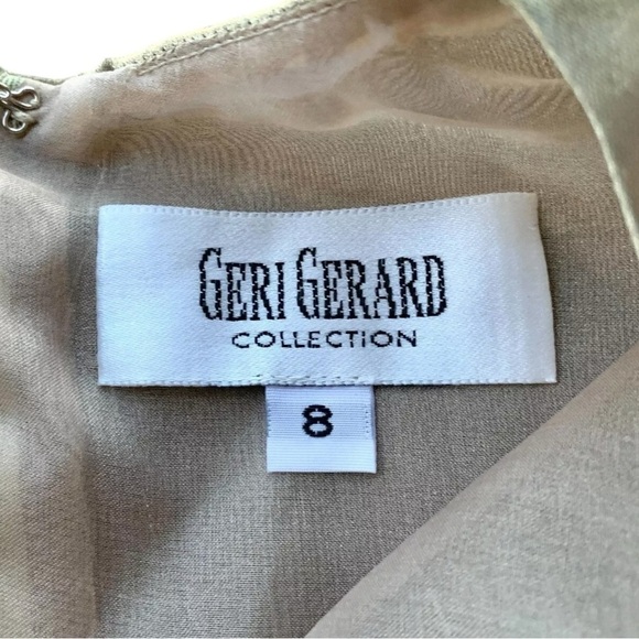 Geri Gerard Collection Metallic Shimmer Formal Evening Top Brass Gold Size 8 - Picture 5 of 6